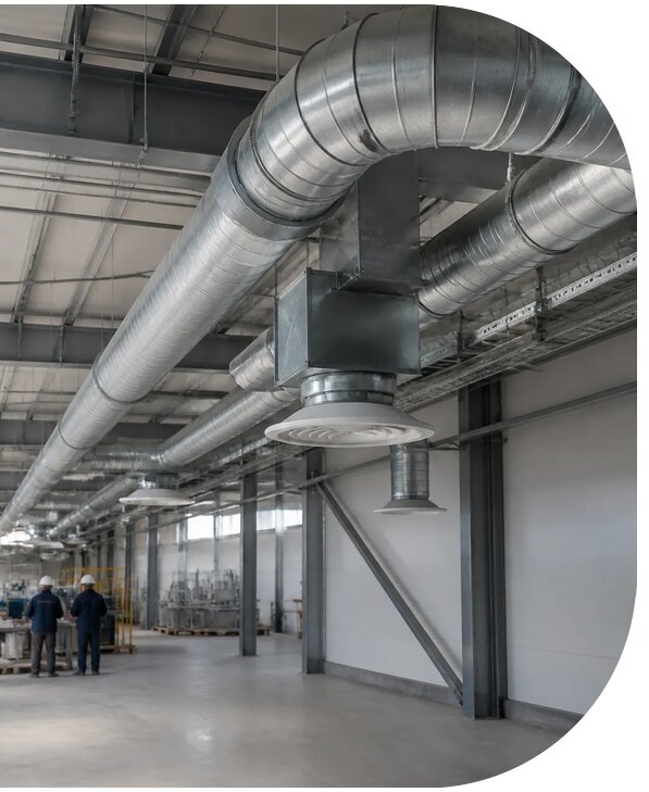 Монтаж вентиляции производственных помещений в Москве
